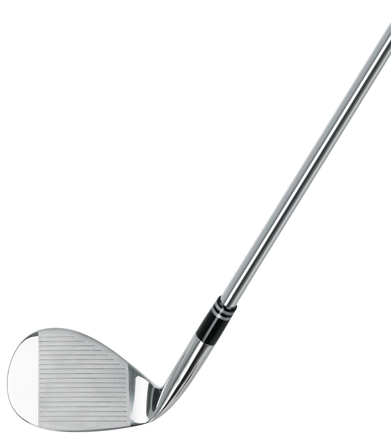 Orlimar Fat Sole Men’s Lob Wedge in silver & black - face view of club