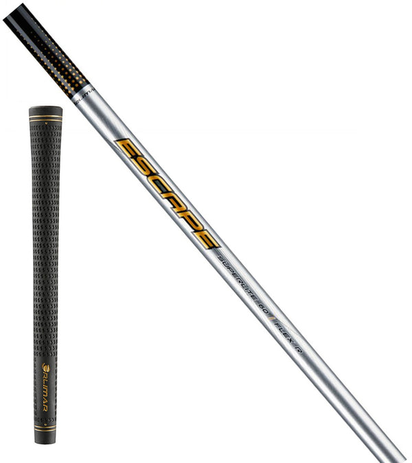 Orlimar Golf Escape Hybrid Iron - grip and shaft in black / stainless steel with gold details