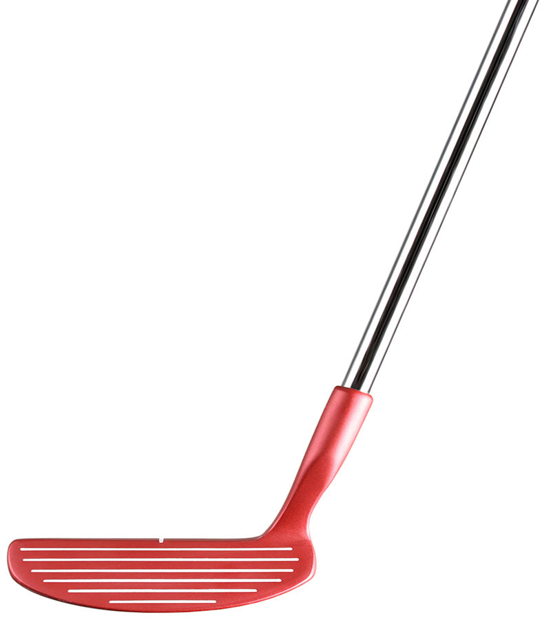 Orlimar Golf Escape Mallet Chipper in Red - face view with alignment markers