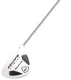Orlimar Escape Mallet Chipper with a 37° loft in White - bottom view showing rounded, teardrop-shaped sole of the club head.