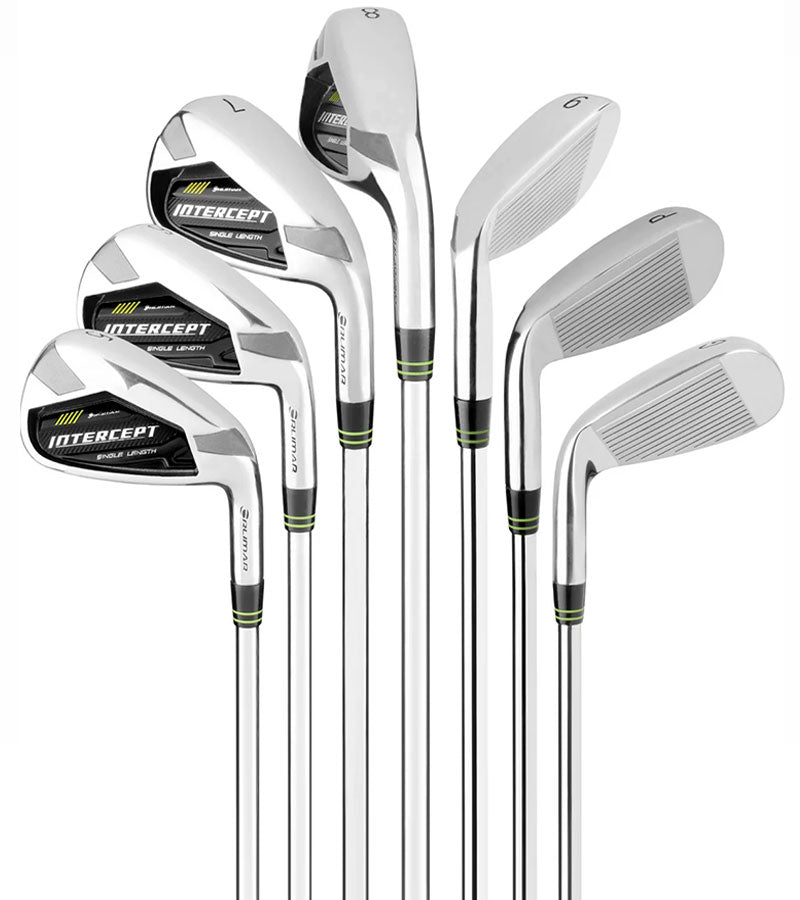 Orlimar Golf Intercept Single Length Seniors Iron Set - showing all 7 club heads