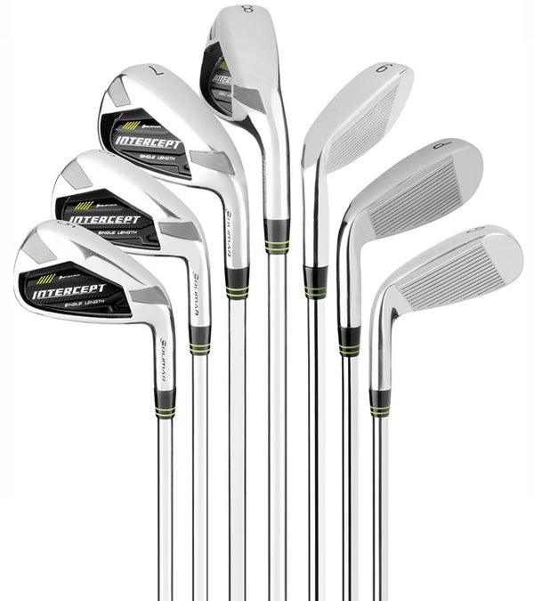 Orlimar Golf Intercept Single Length Seniors Iron Set - showing all 7 club heads