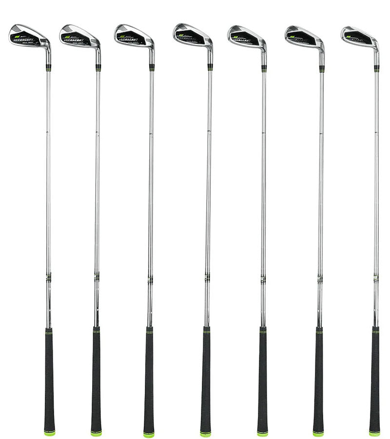 Orlimar Golf Intercept Single Length Mens Iron Set -showing all 7 clubs are the same length