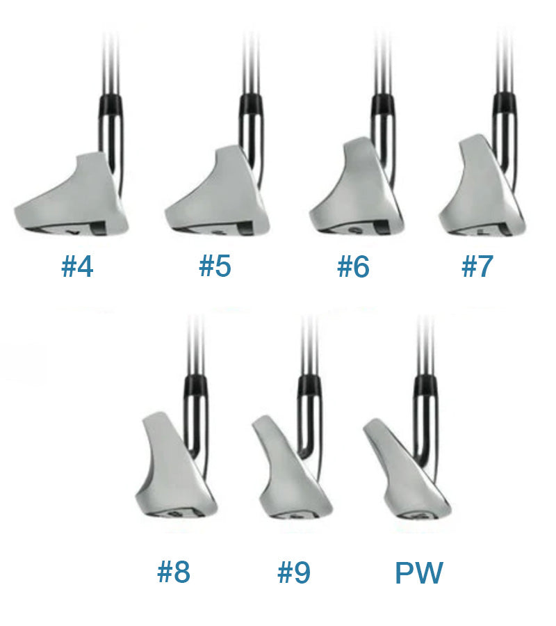 Orlimar Golf Stratos Womens Hybrid Iron Set - side view all club heads