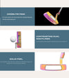 Orlimar Golf Tangent T2 Blade Putter with Chroma PVD Finish  - illustration showing features