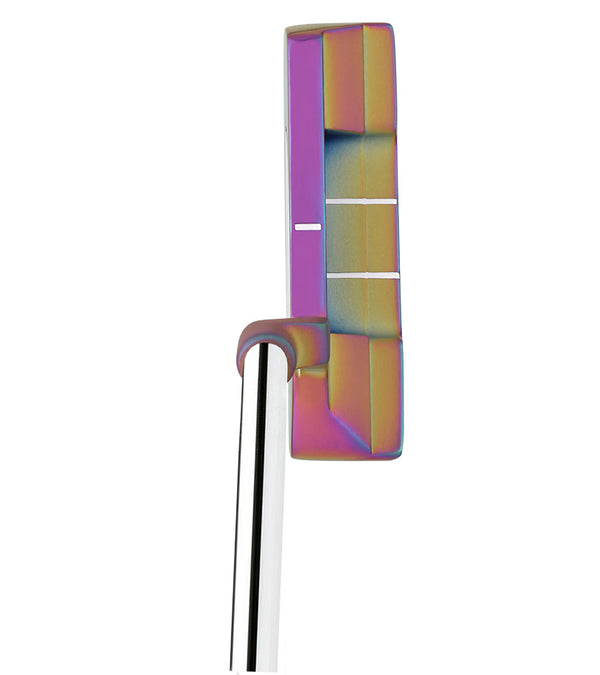 Orlimar Golf Tangent T2 Blade Putter with Chroma PVD Finish  - top view showing dual alignment aid lines