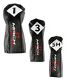Orlimar Mach 1 Pro Men's Complete Golf Set in black with red details - headcovers for the driver, wood and hybrid