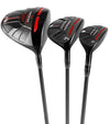 Orlimar Mach 1 Pro Men's Complete Golf Set in black with red details - driver-#3 fairway wood & #5 hybrid