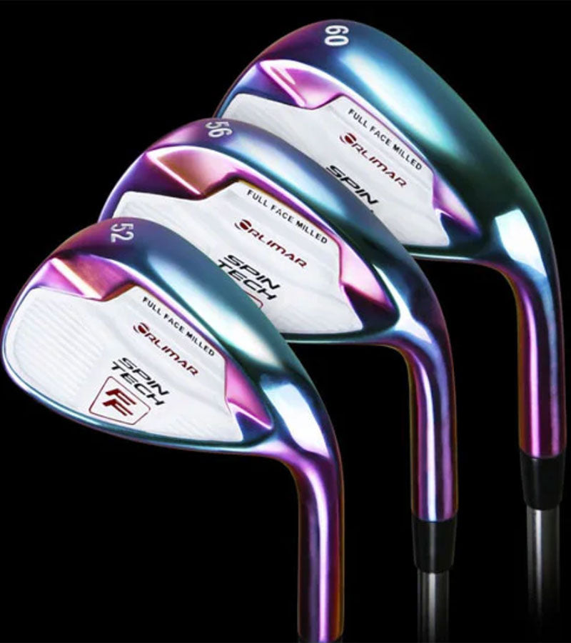 Orlimar Spin Tech FF Full Face Rainbow Mens Wedges - showing 3 wedges- 52 degrees, 56 degrees and 60 degrees