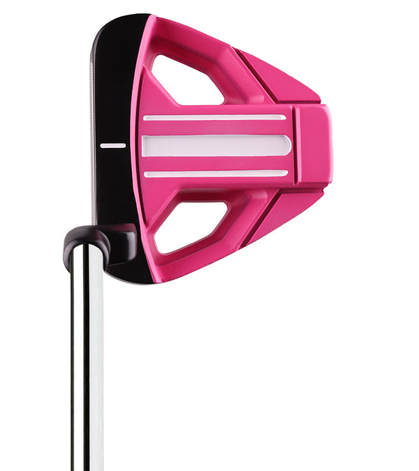 Orlimar Tangent T3 Women’s Mallet Putter in Pink/Black top view with alignment lines