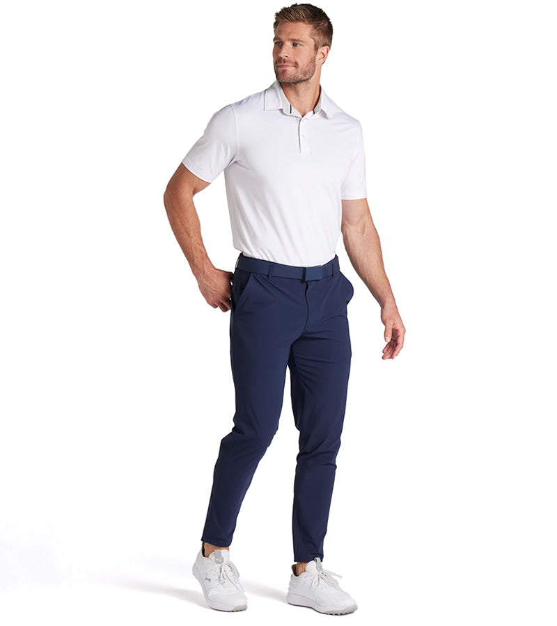 Puma 101 EVO Mens Golf Pants in Deep Navy - model front view