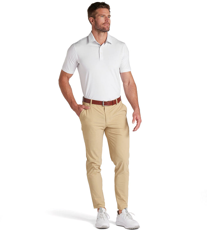 101 EVO Mens Golf Pants in Prairie Tan - model front view