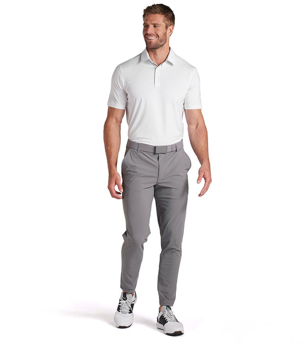 101 EVO Mens Golf Pants in Slate Sky - model front