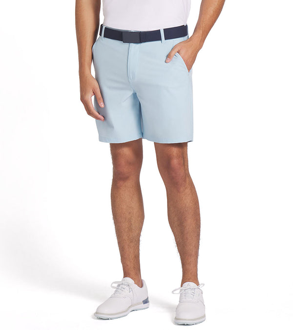 Puma 101 Solid Men’s Golf Shorts with Inseam: 7" in Silver Sky - partial model front view