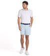 Puma 101 Solid Men’s Golf Shorts with Inseam: 7" or 9" in Silver Sky - model front view with 7" shorts