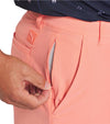 Puma 101 Solid Men’s Golf Shorts Inseam: 7" in Melon Peach -closeup side pocket with zipper