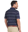 Puma AP Rugby Stripe Mens Golf Polo in Deep Navy - partial model back view