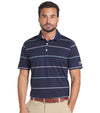 Puma AP Rugby Stripe Mens Golf Polo in Deep Navy - partial model front view