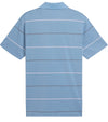 Puma AP Rugby Stripe Mens Golf Polo in Zen Blue - back