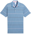 Puma AP Rugby Stripe Mens Golf Polo in Zen Blue - frontview