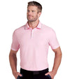 Puma AP Tipped Jacquard Mens Golf Polo in Pale Pink- partial model front view