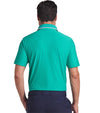 Puma AP Tipped Jacquard Mens Golf Polo in Sparkling Green - partial model back view