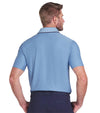 Puma AP Tipped Jacquard Mens Golf Polo in Zen Blue- partial model backview
