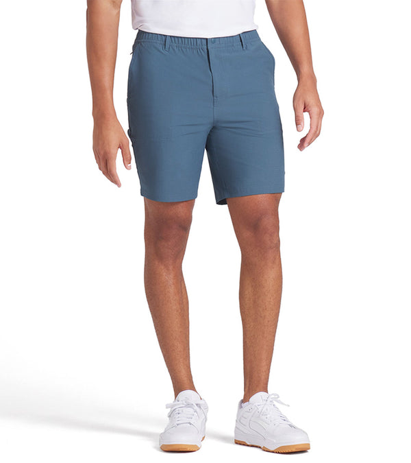 Puma Ripguard 8" Mens Golf Shorts in Gray Skies -partial model front view