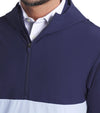 Puma Ripguard Anorak Pullover Mens Golf Jacket in Haute Tropic-closeup of front zipper and hood