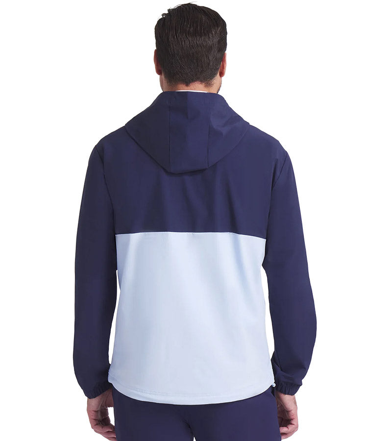Puma Ripguard Anorak Pullover Mens Golf Jacket in Haute Tropic-partial model back view