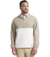 Puma Ripguard Anorak Pullover Mens Golf Jacket in lce Coffee -partial model front view