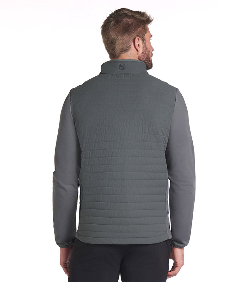 Puma Scotia 2.0 Golf Jacket in Mineral Gray - partial model back
view