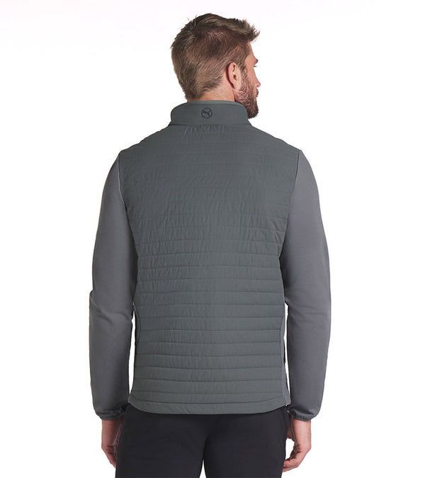 Puma Scotia 2.0 Golf Jacket in Mineral Gray - partial model back
view