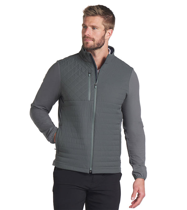 Puma Scotia 2.0 Golf Jacket in Mineral Gray - partial model front view