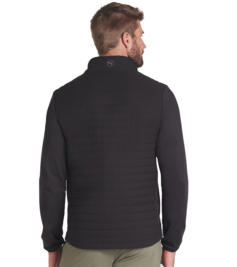 Puma Scotia 2.0 Golf Jacket in Puma Black- partial model back view