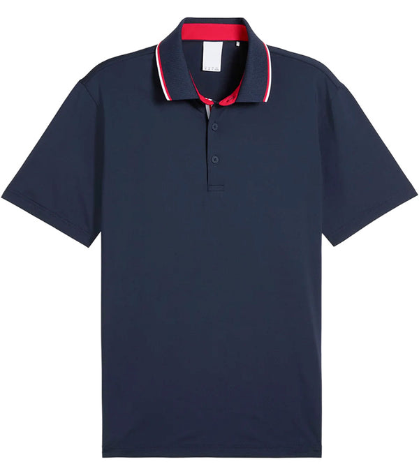 Puma Volition Tipped Men’s Golf Polo in Deep Navy - front