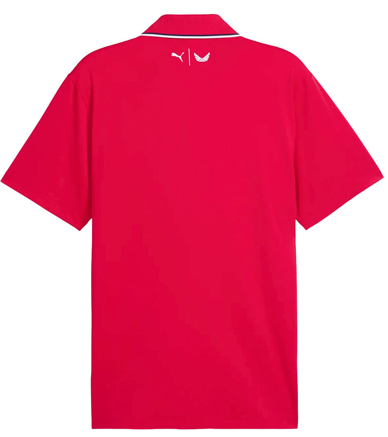 Puma Volition Tipped Men’s Golf Polo in Strong Red - back