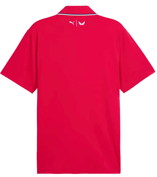 Puma Volition Tipped Men’s Golf Polo in Strong Red - back