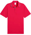 Puma Volition Tipped Men’s Golf Polo in Strong Red - front