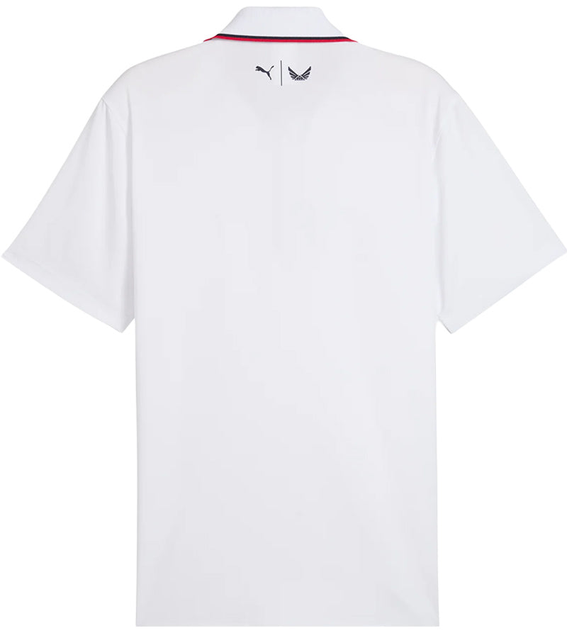 Puma Volition Tipped Men’s Golf Polo in White Glow - back