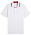 Puma Volition Tipped Men’s Golf Polo in White Glow - front