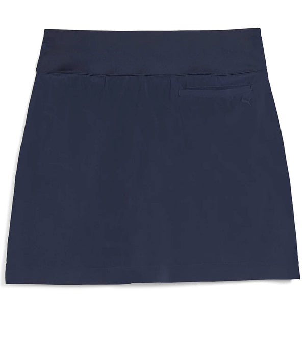 Puma Blake 17.5" Womens Golf Skirt - back view in Deep Navy