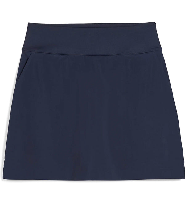Puma Blake 17.5" Womens Golf Skirt - front view in Deep Navy