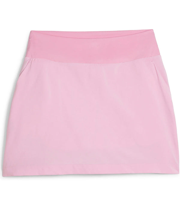 Puma Blake 17.5" Womens Golf Skirt - front in Pink Icing