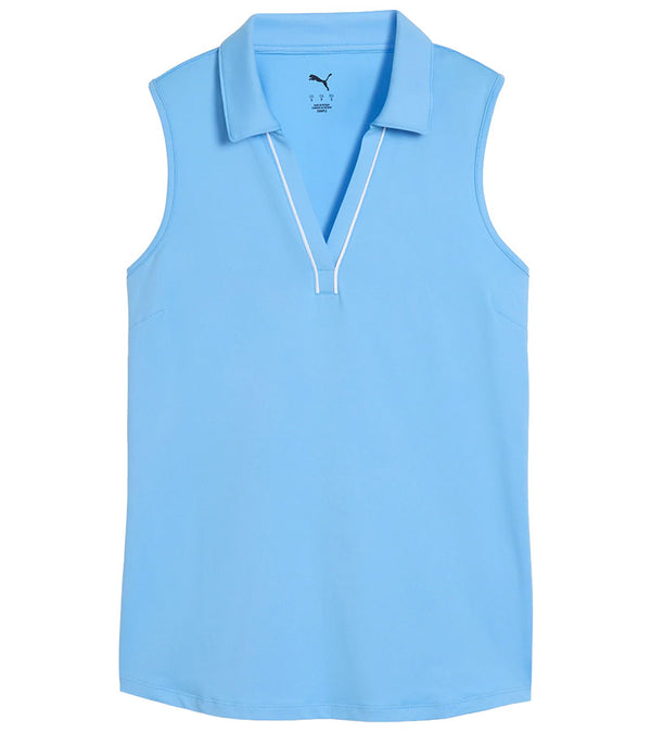 Puma CLOUDSPUN Piped Sleeveless Women's Golf Polo Shirt - 5 Colors