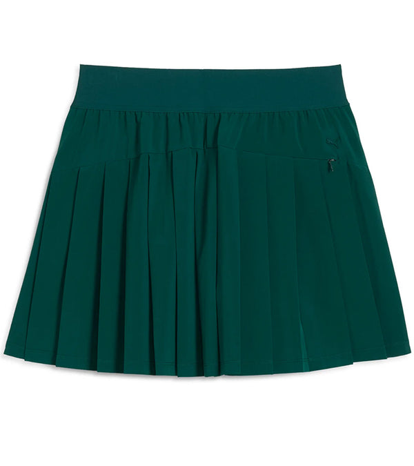 Puma Haute Womens Golf Skirt in Myrtle Green- back view