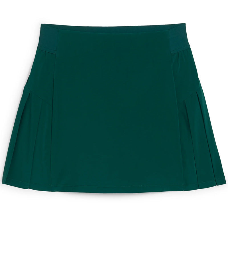 Puma Haute Womens Golf Skirt in Myrtle Green- front view