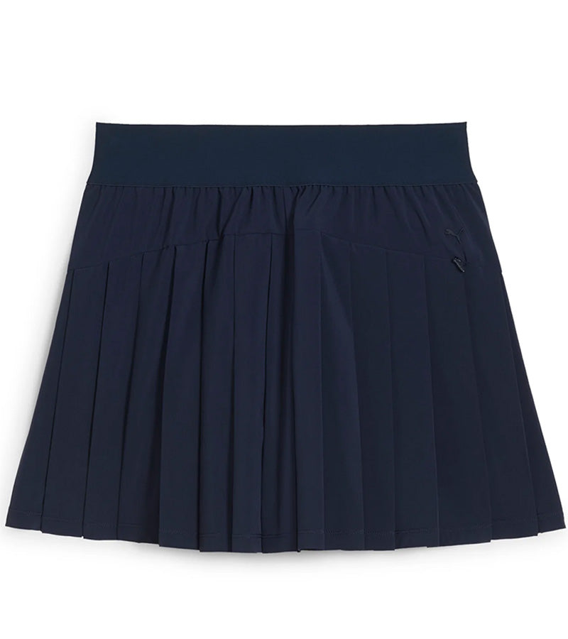 Puma Haute Womens Golf Skirt in Deep Navy- back view