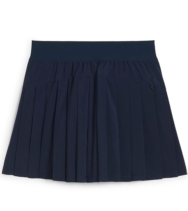 Puma Haute Womens Golf Skirt in Deep Navy- back view