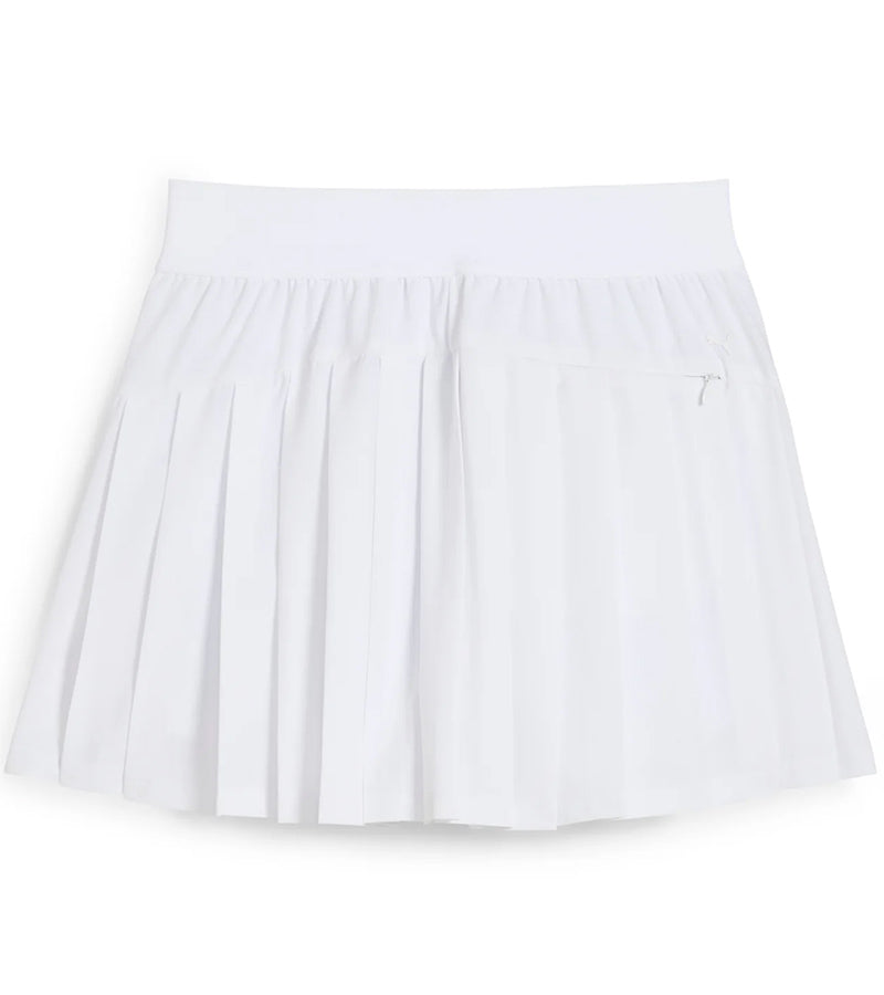 Puma Haute Womens Golf Skirt in White Glow back view